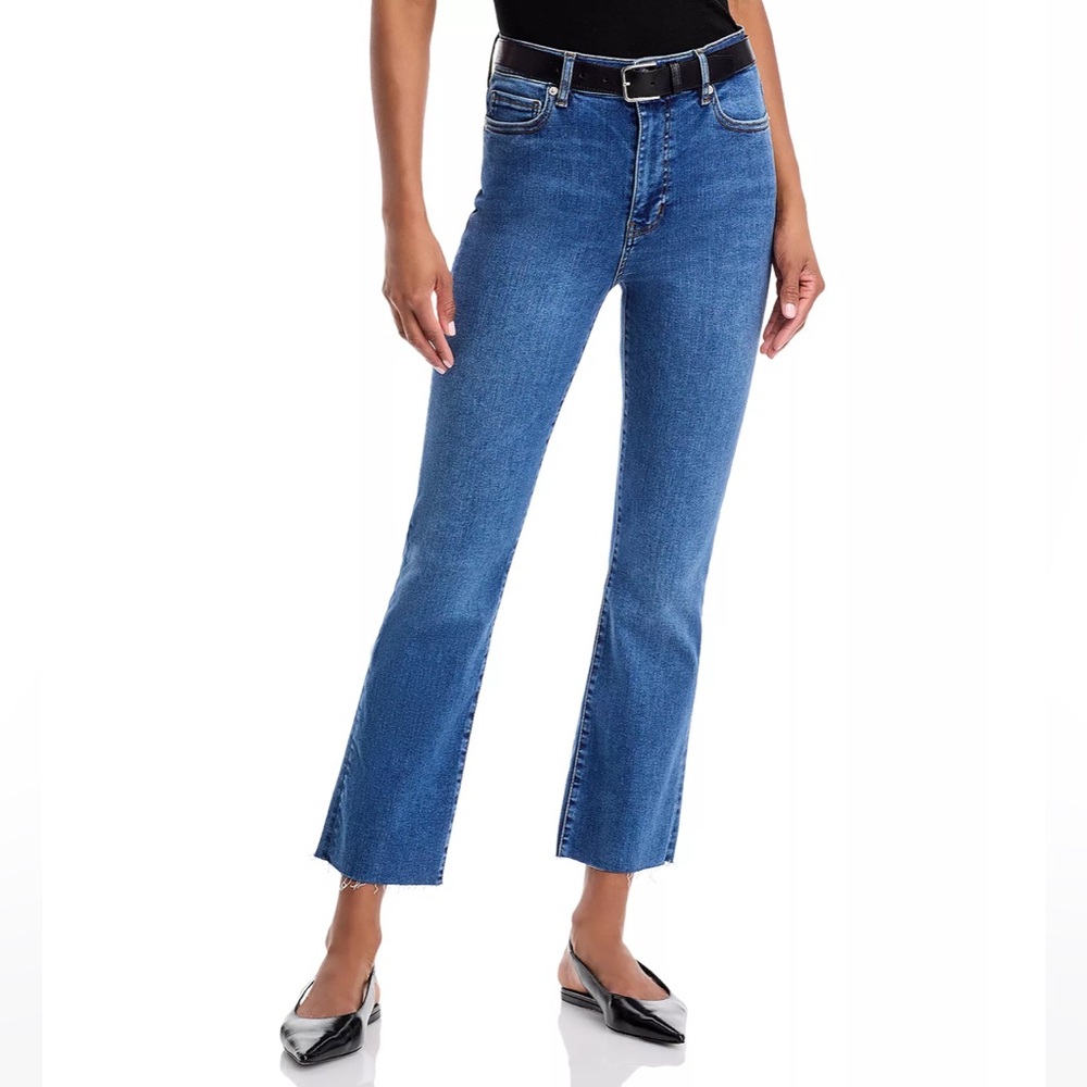 FRAME Le High Straight Raw Hem Jean